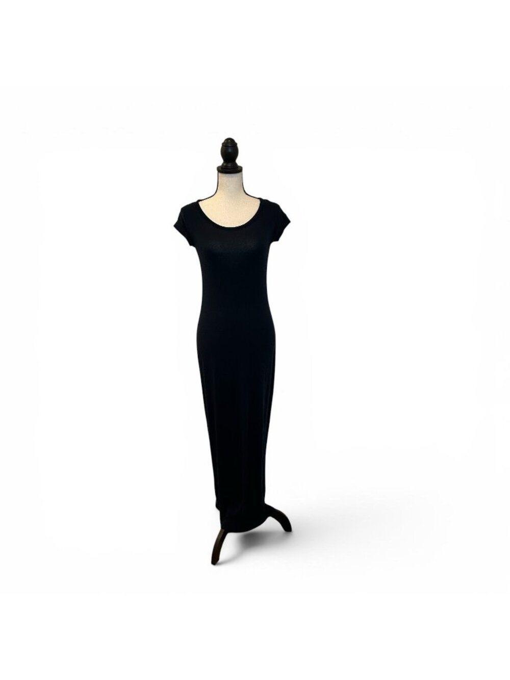 Club Monaco Dress Women’s XS Navy Blue Knitted Scoop Neck Fitted Maxi Dress